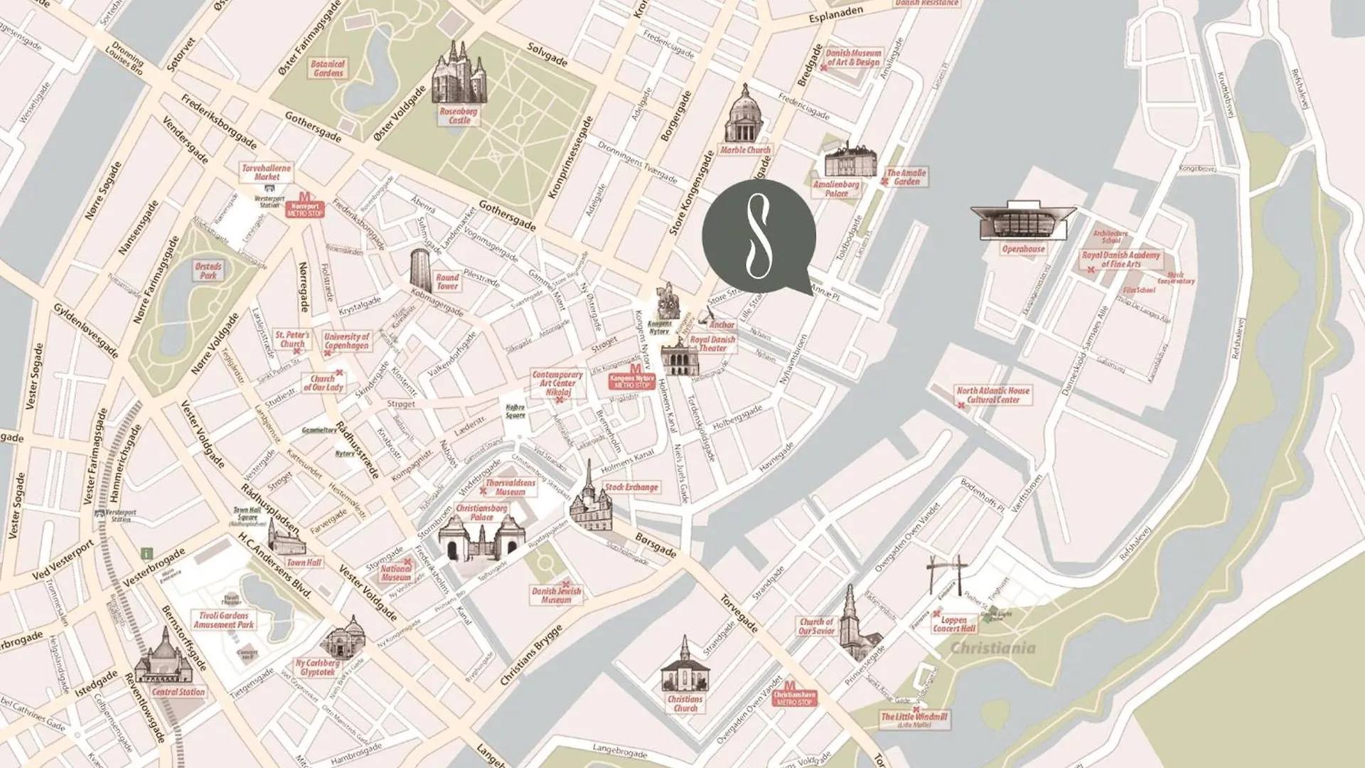 Sanders Square - Spacious Six-Bedroom Apartment Near Amalienborg Copenhagen